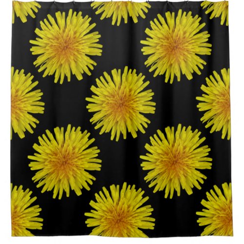 Summer Yellow Dandelion Flower on any Color Shower Curtain