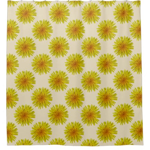 Summer Yellow Dandelion Flower on any Color Shower Curtain