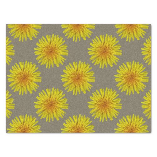 Summer Yellow Dandelion Flower on any Color Tissue Paper
