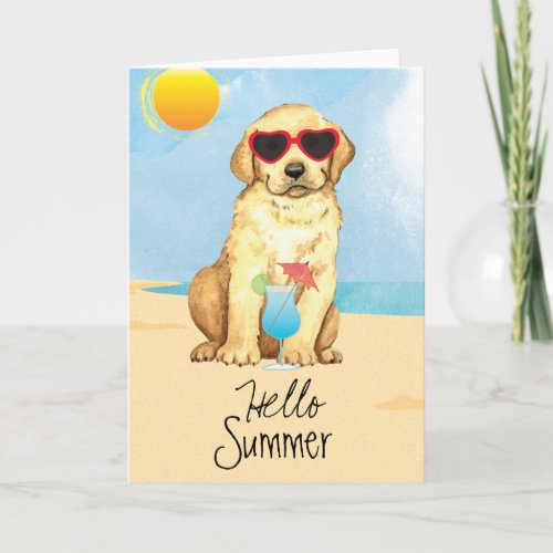 Summer Yellow Lab Card