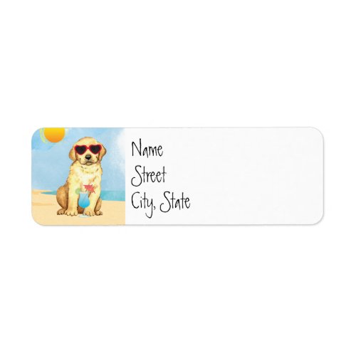 Summer Yellow Lab Label