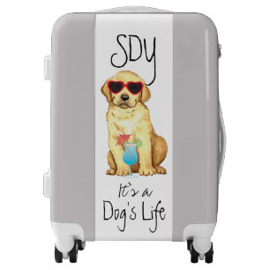 Summer Yellow Lab Luggage