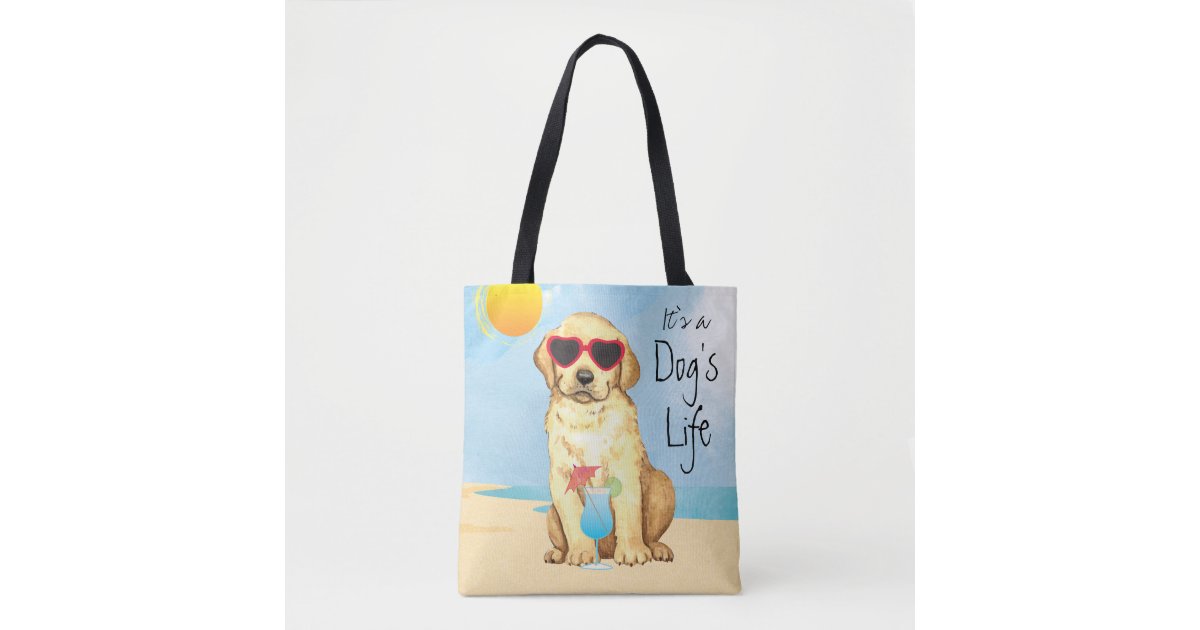 Summer Yellow Lab Tote Bag | Zazzle