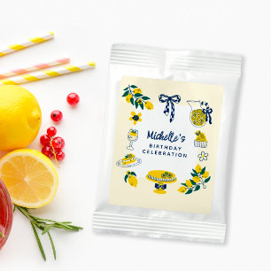 Summer Yellow Lemon Cake and Drinks Birthday Party Lemonade Drink Mix