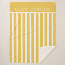 Summer Yellow Striped Customizable Name