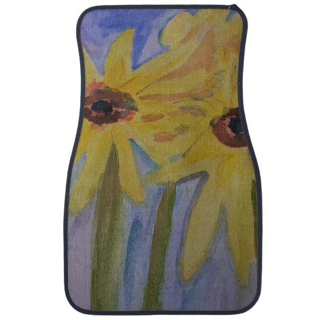 Summer Yellow Sunflowers Car Mat (Front)