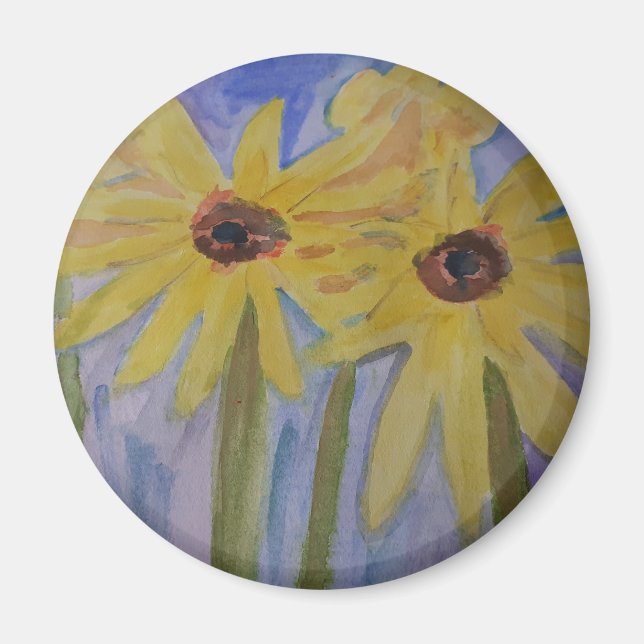 Summer Yellow Sunflowers Magnet (Front)