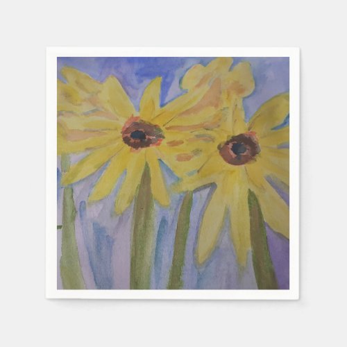 Summer Yellow Sunflowers Paper Napkin