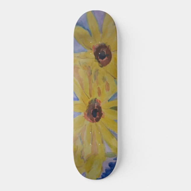 Summer Yellow Sunflowers Skateboard (Front)