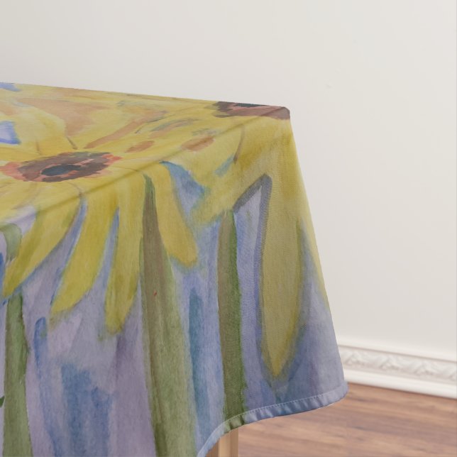 Summer Yellow Sunflowers Tablecloth (In Situ)