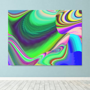 Summerfeeling , Abstract 3D Rainbowart Canvas Print