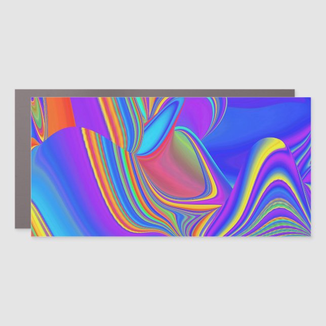 Summerfeeling , Abstract 3D Rainbowart Car Magnet (Front)