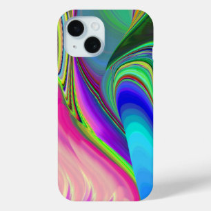 Summerfeeling , Abstract 3D Rainbowart iPhone 15 Case
