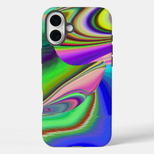 Summerfeeling , Abstract 3D Rainbowart iPhone 16 Plus Case