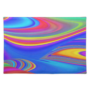 Summerfeeling , Abstract 3D Rainbowart Cloth Placemat