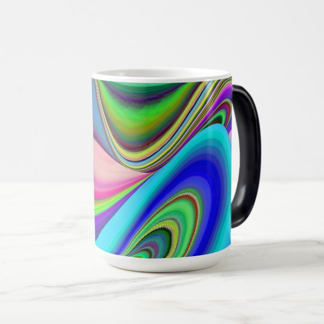 Summerfeeling , Abstract 3D Rainbowart Color Morph Mug (Front Right)