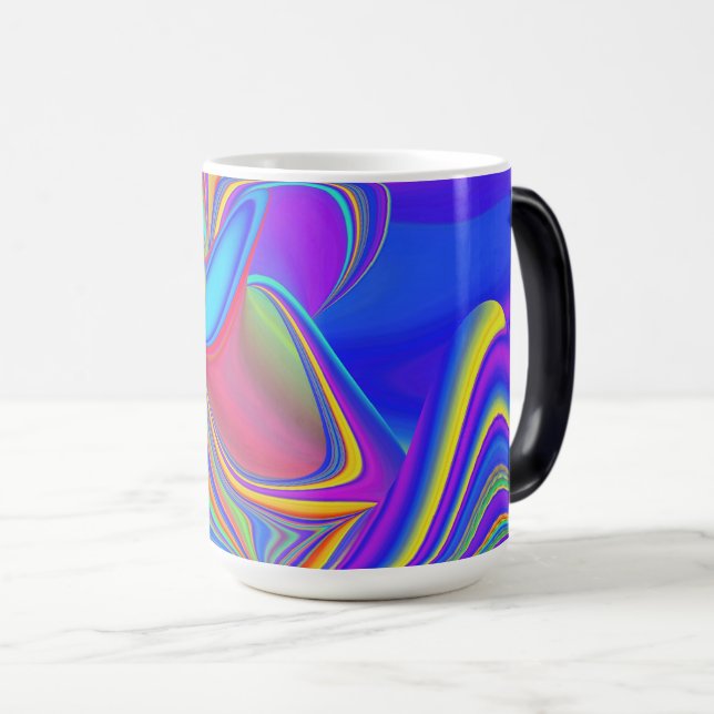 Summerfeeling , Abstract 3D Rainbowart Color Morph Mug (Front Right)