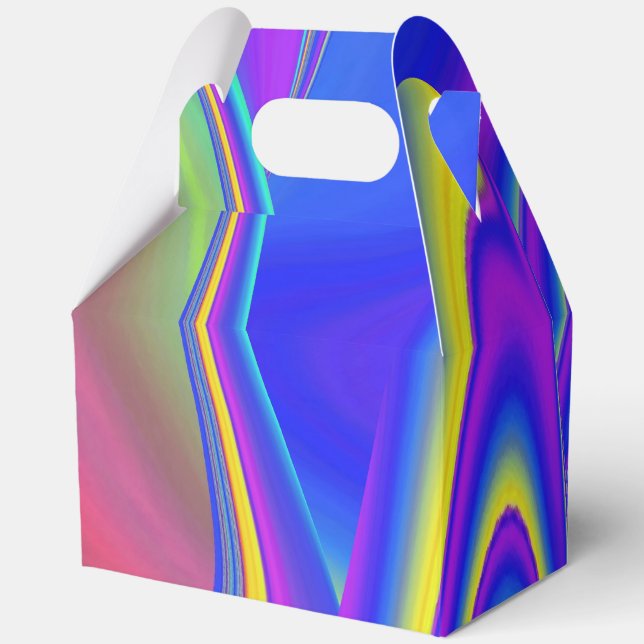 Summerfeeling , Abstract 3D Rainbowart Favor Boxes (Front)