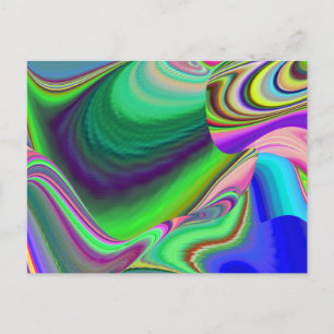 Summerfeeling , Abstract 3D Rainbowart Holiday Postcard