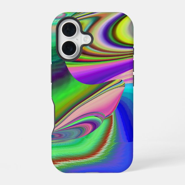 Summerfeeling , Abstract 3D Rainbowart Iphone Case (Back)