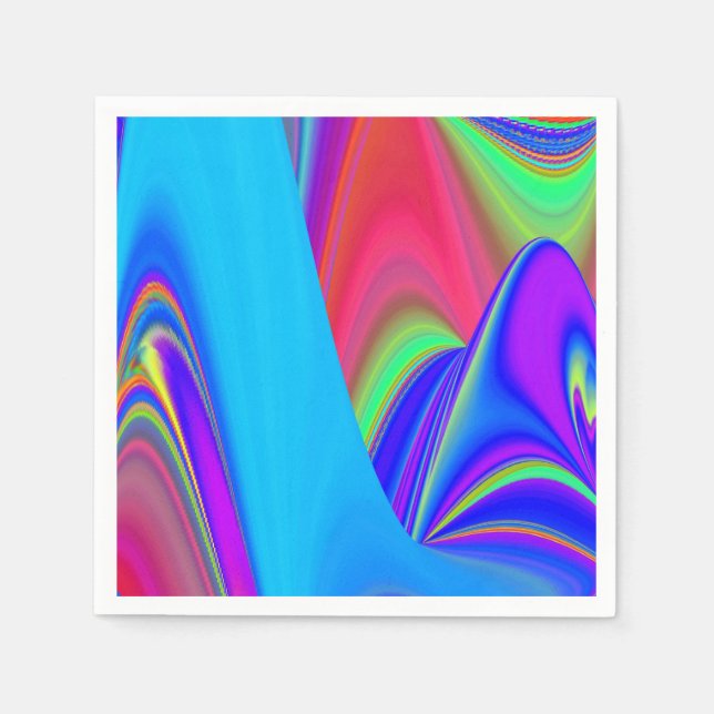 Summerfeeling , Abstract 3D Rainbowart Napkins (Front)