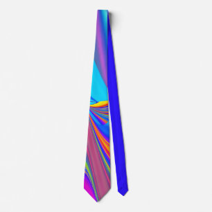 Summerfeeling , Abstract 3D Rainbowart Neck Tie