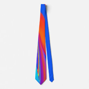 Summerfeeling , Abstract 3D Rainbowart Neck Tie