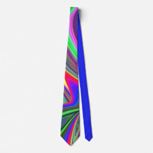 Summerfeeling , Abstract 3D Rainbowart Neck Tie