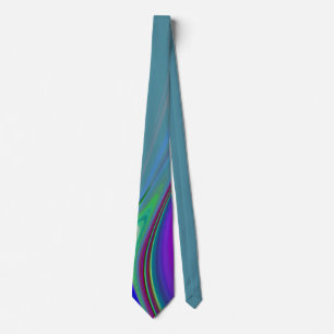 Summerfeeling , Abstract 3D Rainbowart Neck Tie