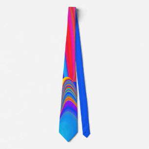 Summerfeeling , Abstract 3D Rainbowart Neck Tie