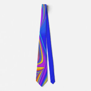 Summerfeeling , Abstract 3D Rainbowart Neck Tie