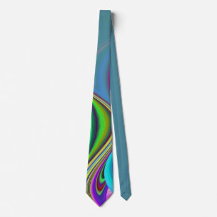 Summerfeeling , Abstract 3D Rainbowart Neck Tie