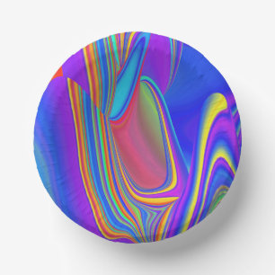 Summerfeeling , Abstract 3D Rainbowart Paper Bowls