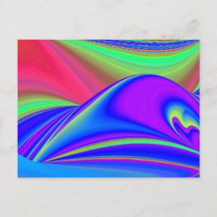 Summerfeeling , Abstract 3D Rainbowart Postcard