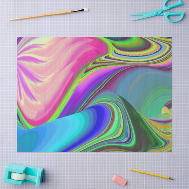 Summerfeeling , Abstract 3D Rainbowart Tissue Paper (Craft)