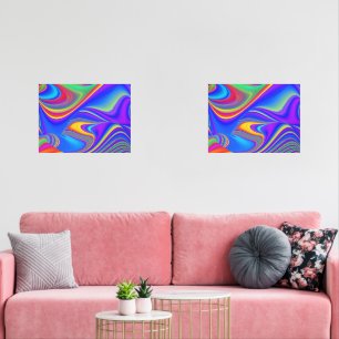 Summerfeeling , Abstract 3D Rainbowart Wall Art Sets