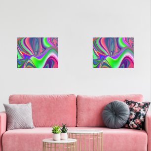 Summerfeeling , Abstract 3D Rainbowart Wall Art Sets