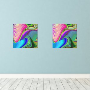 Summerfeeling , Abstract 3D Rainbowart Wall Art Sets