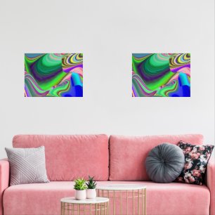 Summerfeeling , Abstract 3D Rainbowart Wall Art Sets