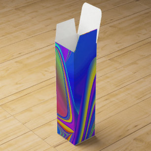 Summerfeeling , Abstract 3D Rainbowart Wine Box