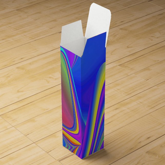Summerfeeling , Abstract 3D Rainbowart Wine Box (Opened)