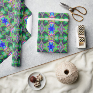 Summerfeeling , Abstract 3D Rainbowart Wrapping Paper