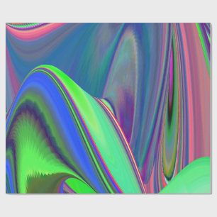 Summerfeeling , Abstract 3D Rainbowart Wrapping Paper