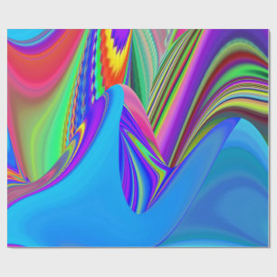 Summerfeeling , Abstract 3D Rainbowart Wrapping Paper