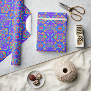 Summerfeeling , Abstract 3D Rainbowart Wrapping Paper