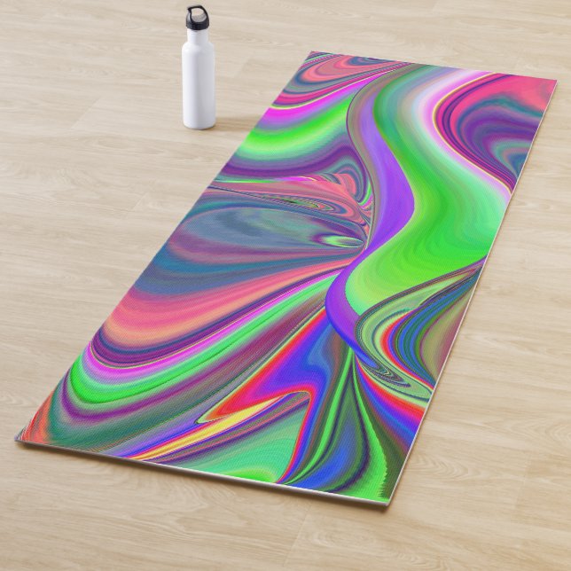 Summerfeeling , Abstract 3D Rainbowart Yoga Mat (In Situ)