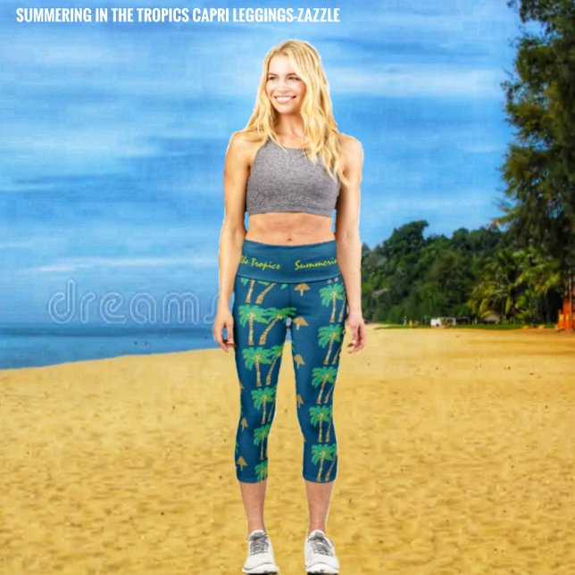 Summering In The Tropics Capri Leggings (Creator Uploaded)