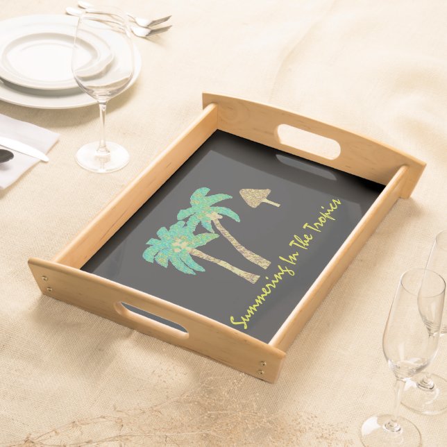 Summering In The Tropics   Serving Tray (Front)