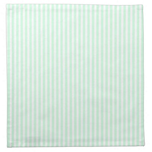 SummerMint Pale Green Mint  White Stripe Cloth Napkin