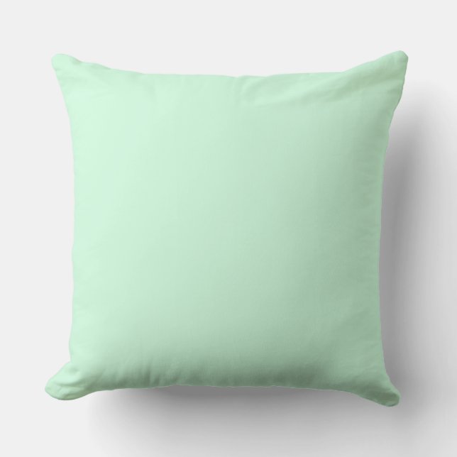Summermint Pastel Green Mint for Summer Gazebo Throw Pillow (Front)
